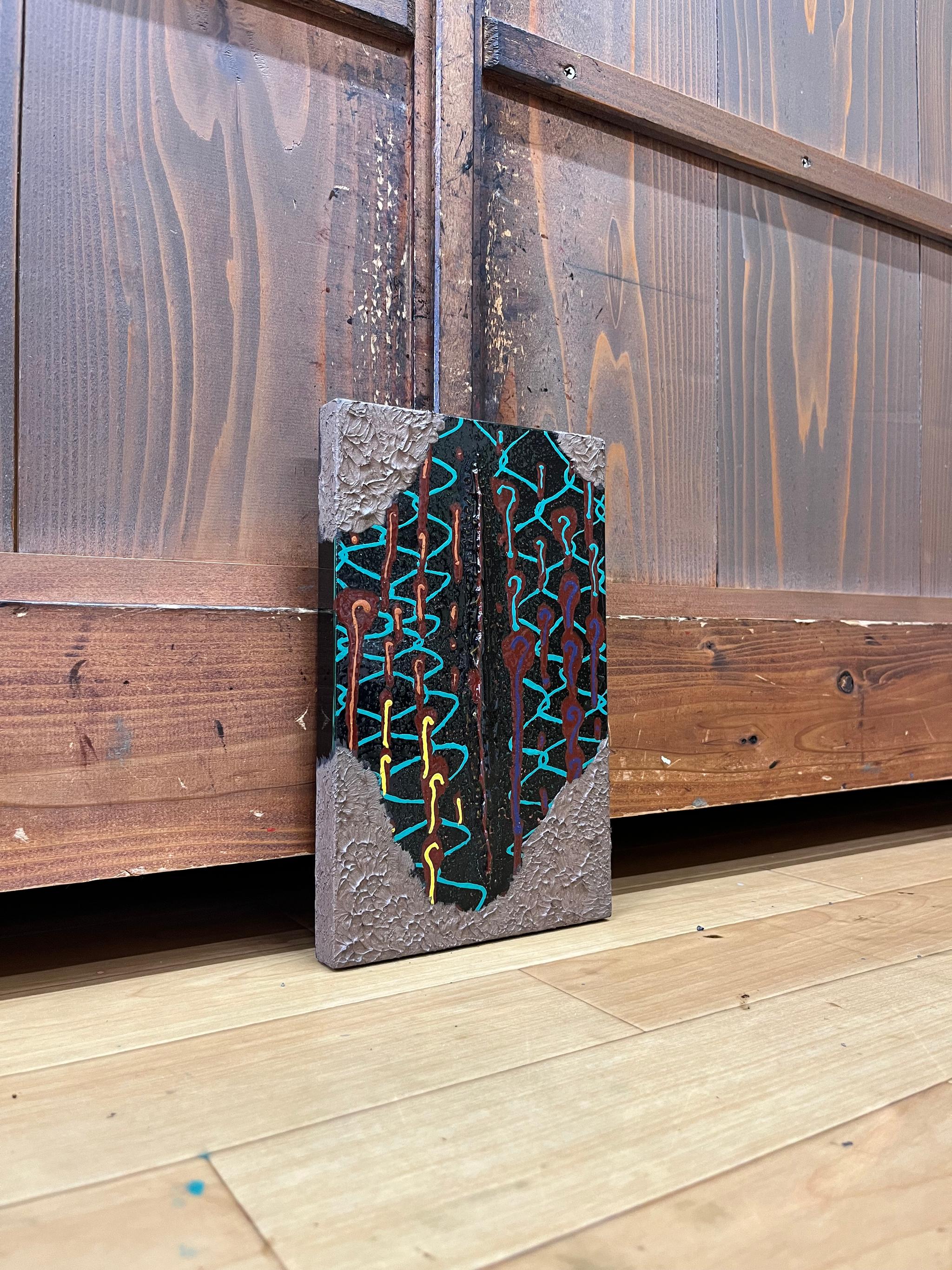 漆塗りアートパネル　/ creepy クリーピー　小さな作品　23cm✖️14cm | 8枚目