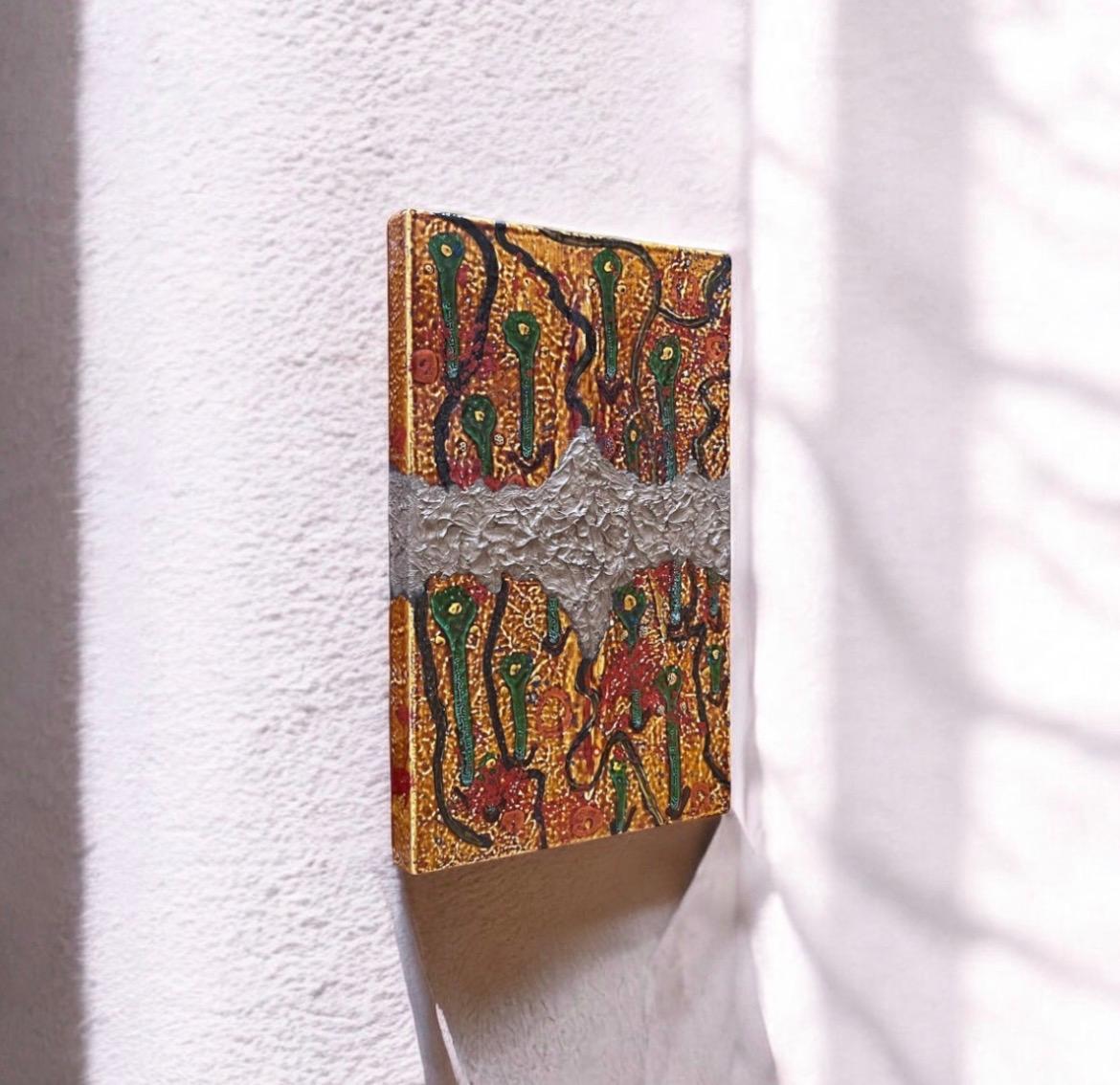 漆塗りアートパネル　/ creepy クリーピー　小さな作品　23cm✖️14cm | 6枚目