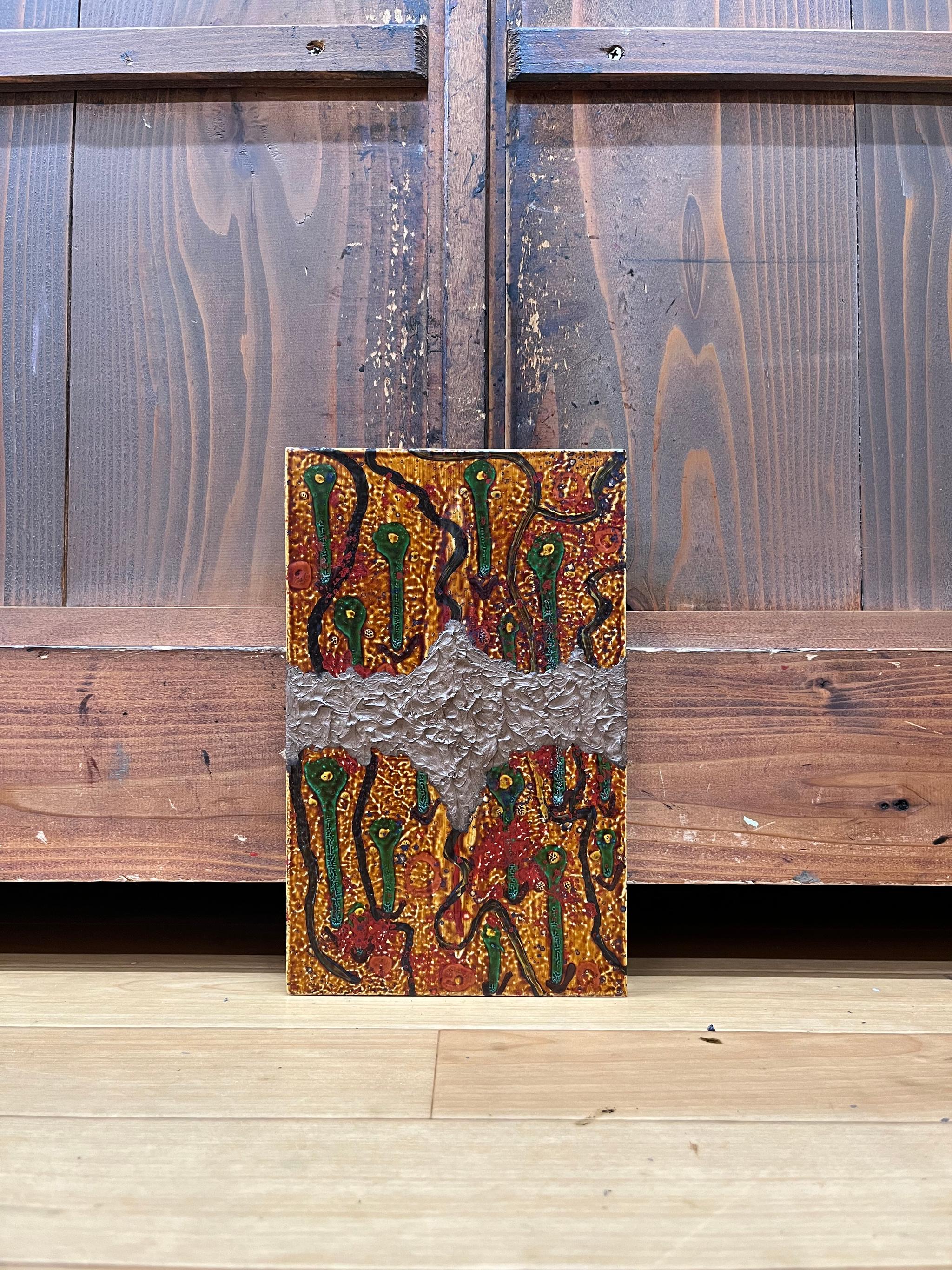 漆塗りアートパネル　/ creepy クリーピー　小さな作品　23cm✖️14cm | 7枚目