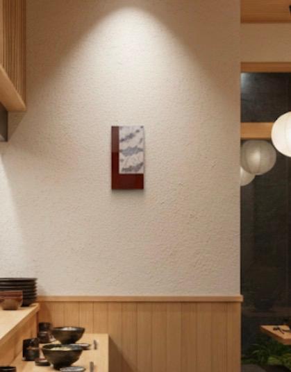 漆アートパネル　/ red soil   壁掛け　リビング　カフェ　和食店　オフィス　エントランス | 3枚目