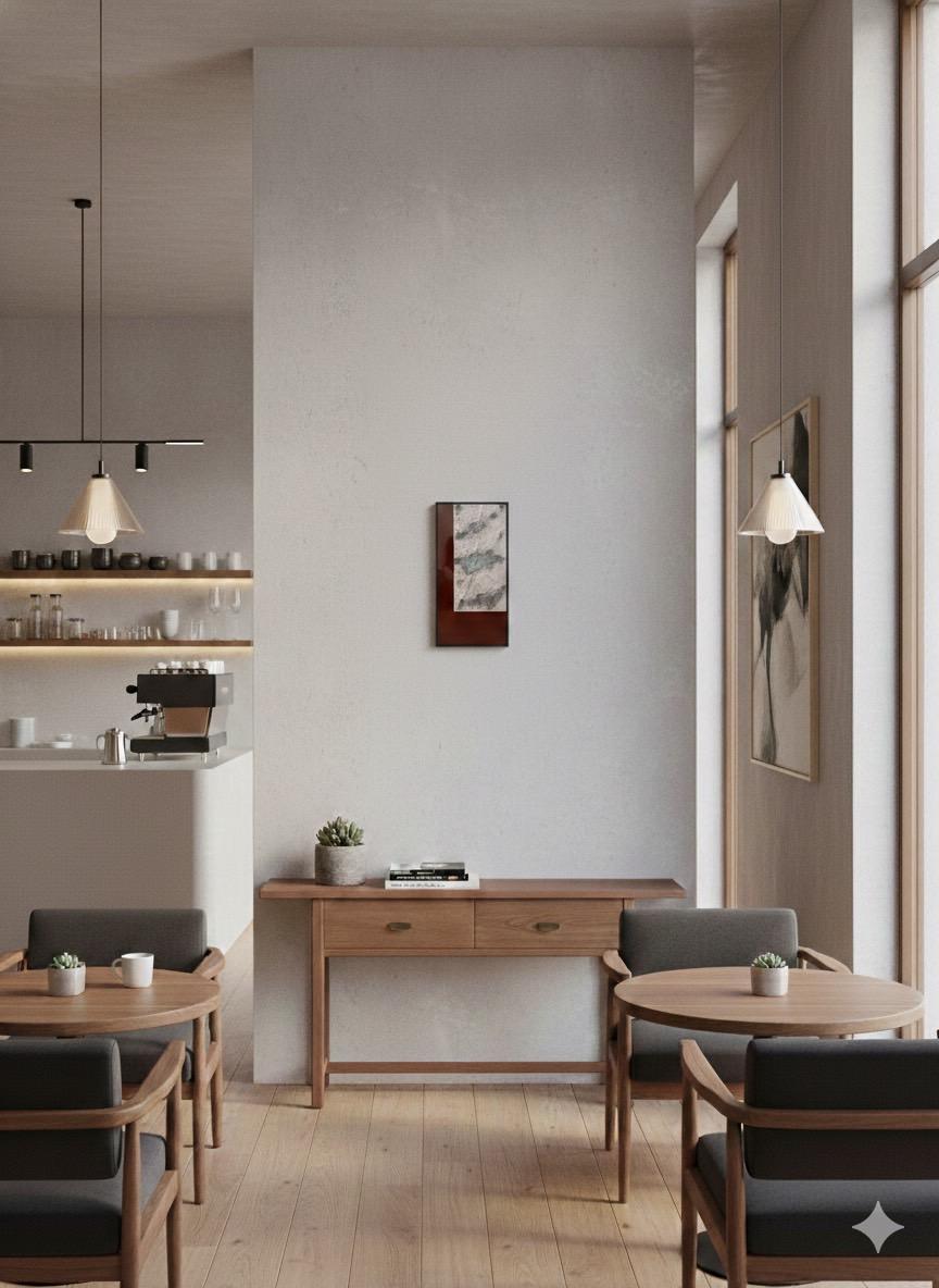 漆アートパネル　/ red soil   壁掛け　リビング　カフェ　和食店　オフィス　エントランス | 4枚目