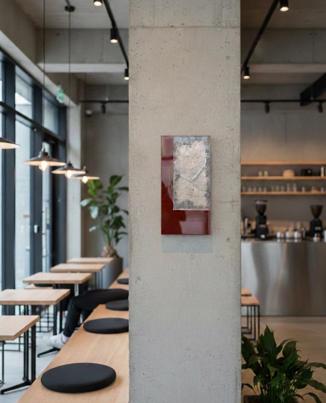 漆アートパネル　/ red soil   壁掛け　リビング　カフェ　和食店　オフィス　エントランス | 3枚目