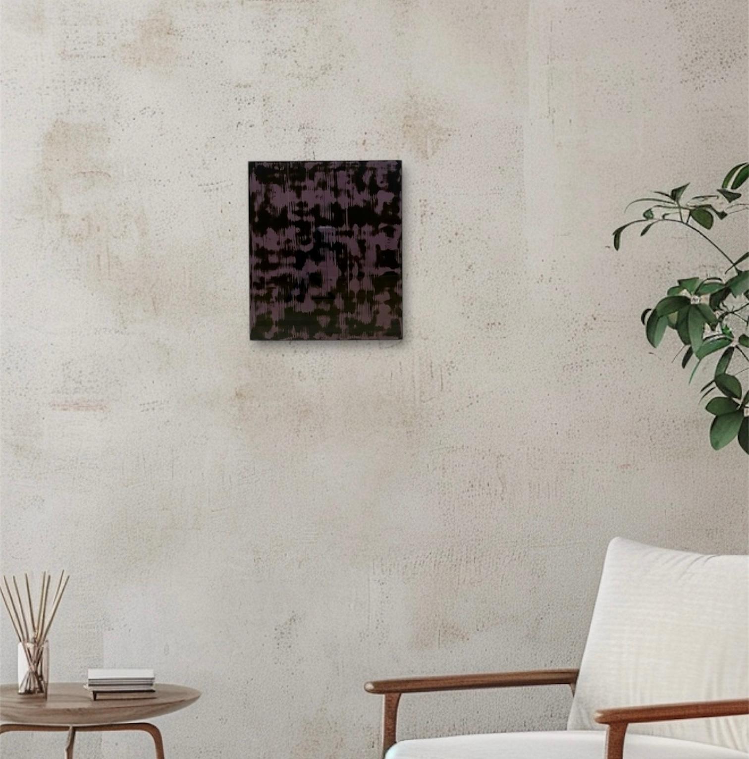 漆塗りアートパネル/ 漆黒とパープル　鏡面仕上げ/ リビング　オフィス　エントランス　カフェ | 5枚目