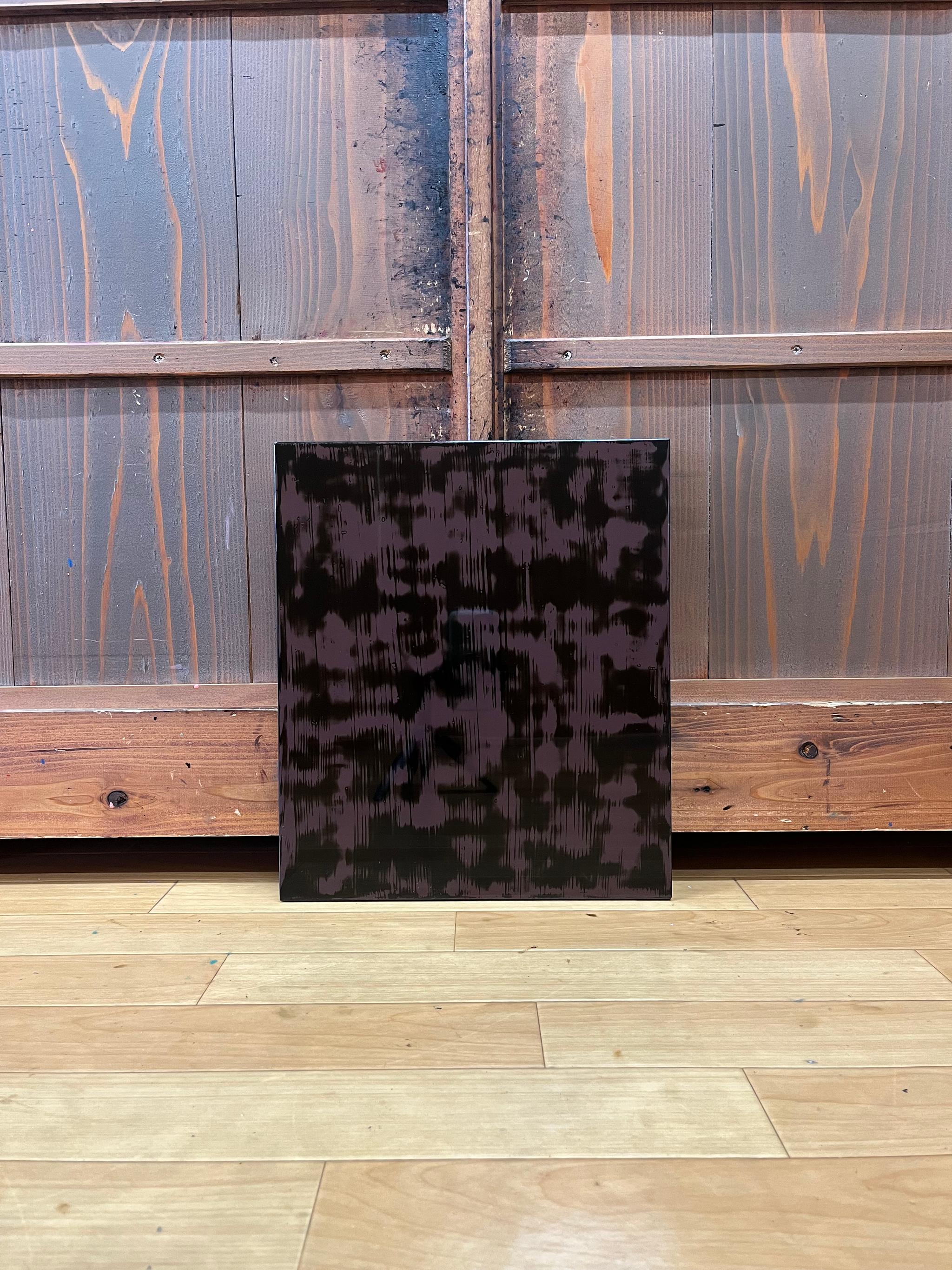 漆塗りアートパネル/ 漆黒とパープル　鏡面仕上げ/ リビング　オフィス　エントランス　カフェ | 6枚目