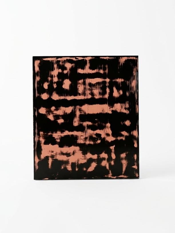 漆塗りアートパネル/ 漆黒とピンク　鏡面仕上げ/ リビング　オフィス　エントランス　カフェ