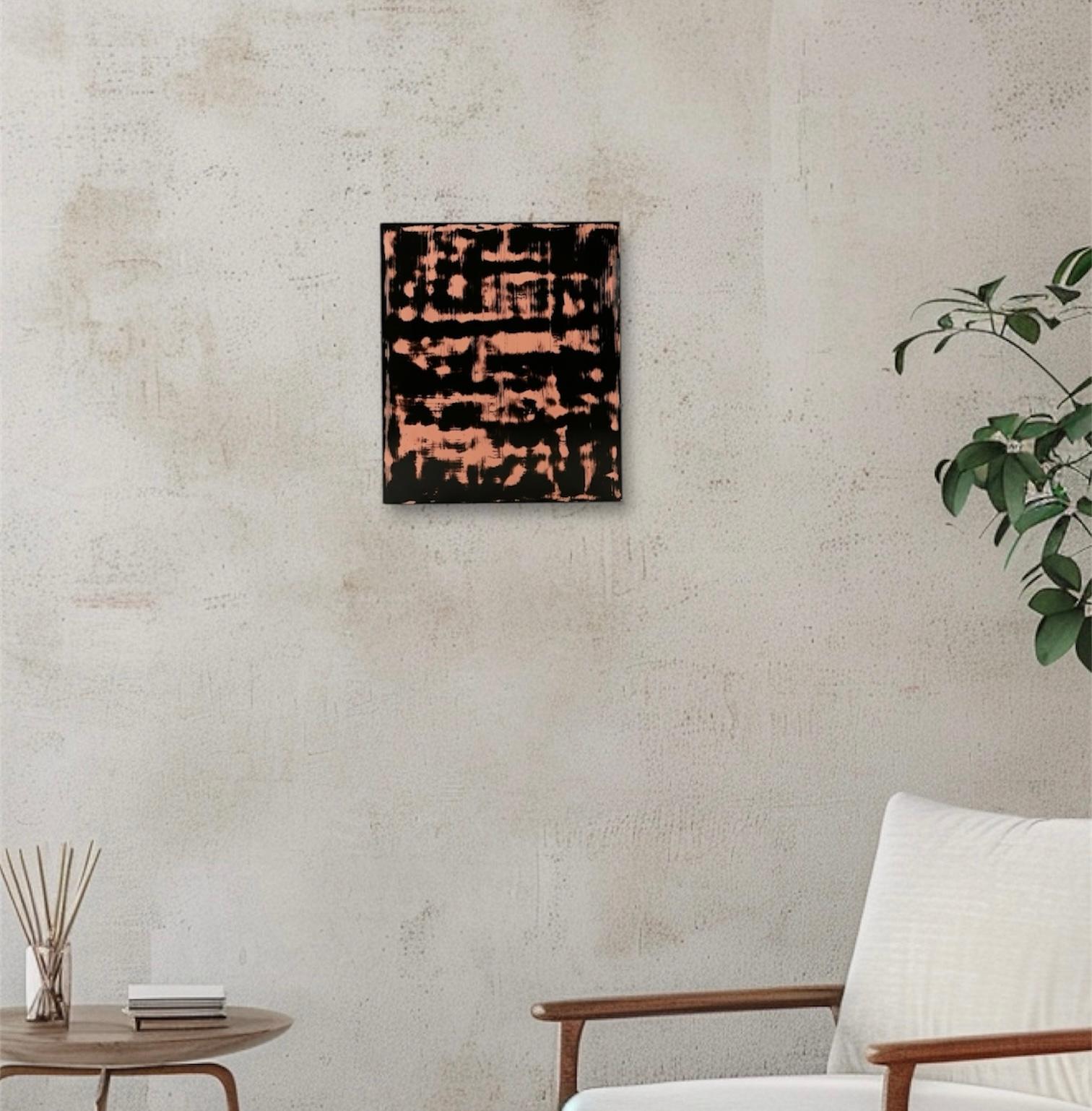 漆塗りアートパネル/ 漆黒とピンク　鏡面仕上げ/ リビング　オフィス　エントランス　カフェ | 5枚目