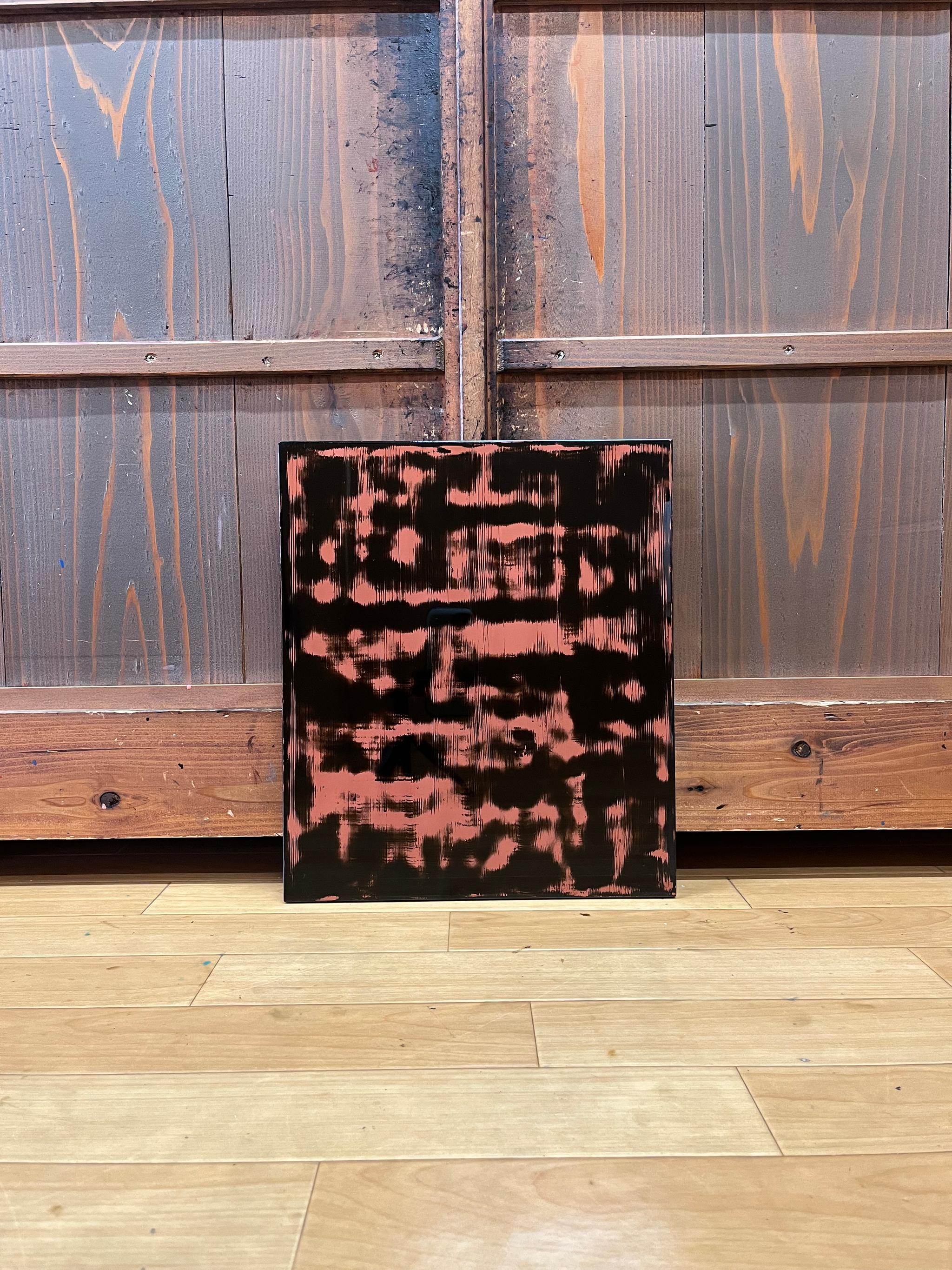 漆塗りアートパネル/ 漆黒とピンク　鏡面仕上げ/ リビング　オフィス　エントランス　カフェ | 6枚目